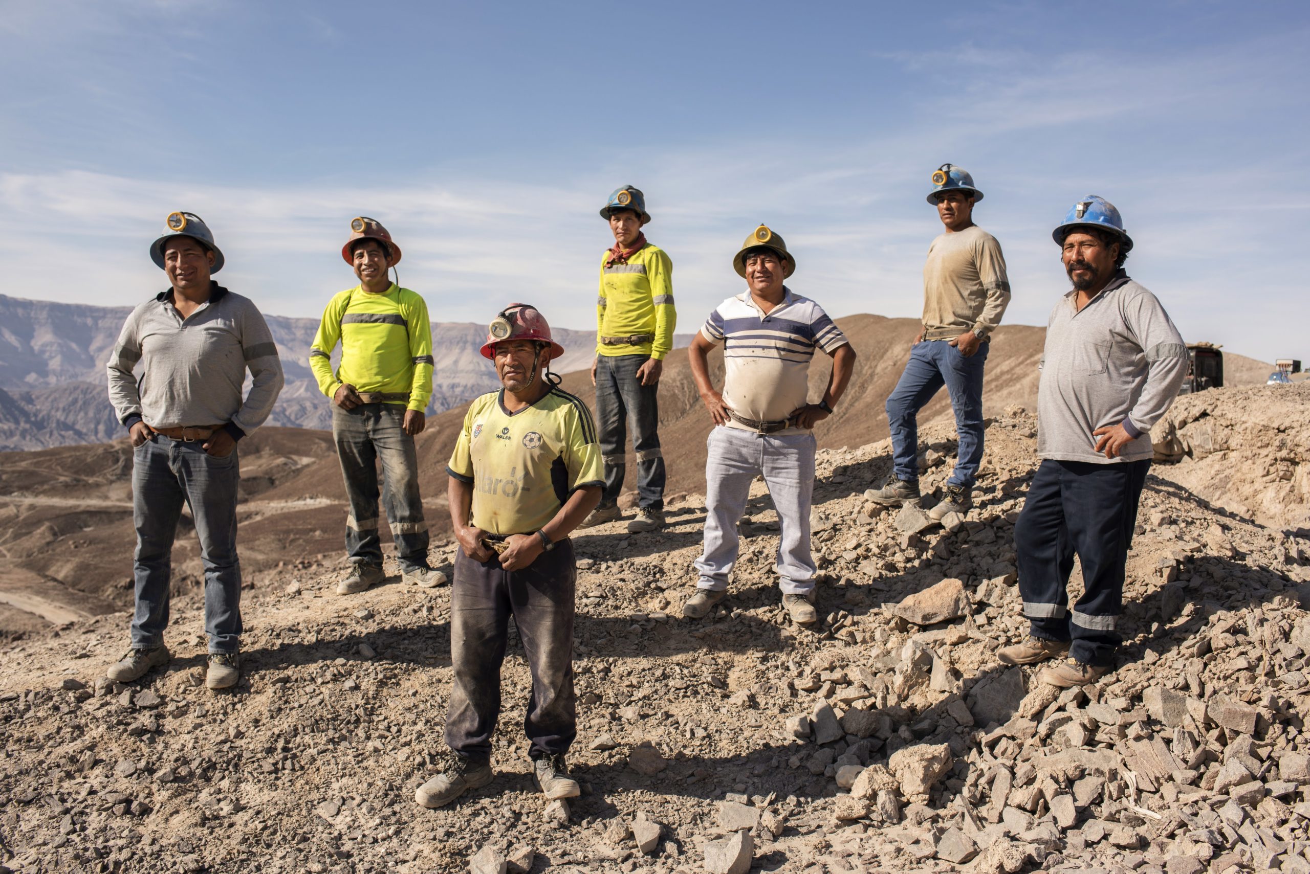 Small-scale miners associated with Proyecto Revaloro in Century Mining located in the district of Ocaña, Arequipa, Perú.