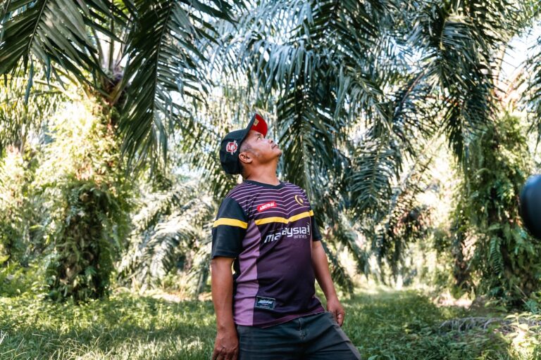 Smallholder oil palm farmer and indigenous leader Bathiar Dollah