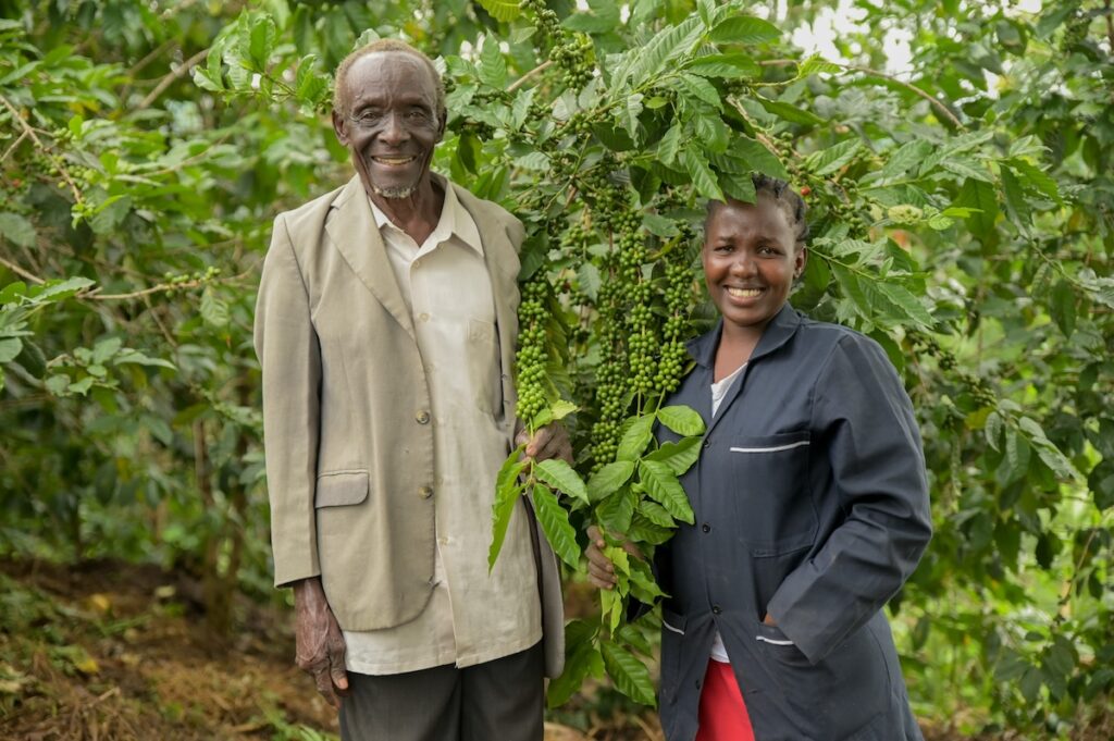 Jemimah Nelima Chemiat and her grandfather Charles Walimbwa