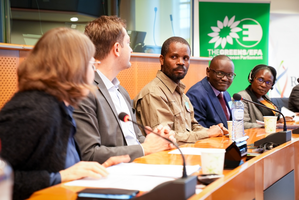Farmer representatives speak at EU Parliament on the need for due diligence. Photo by Steven de Winter