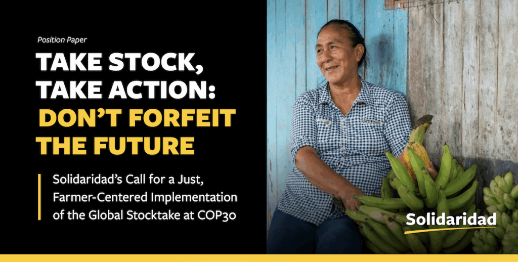 Cover image of the COP30 Position Paper from Solidaridad Network