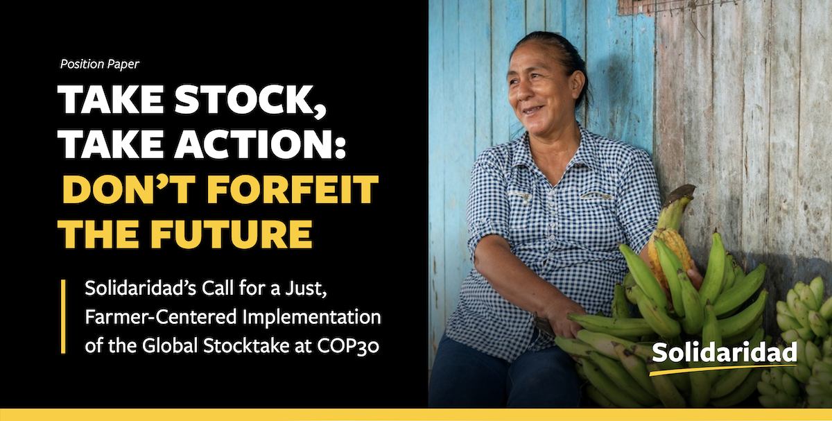 Cover image of the COP30 Position Paper from Solidaridad Network