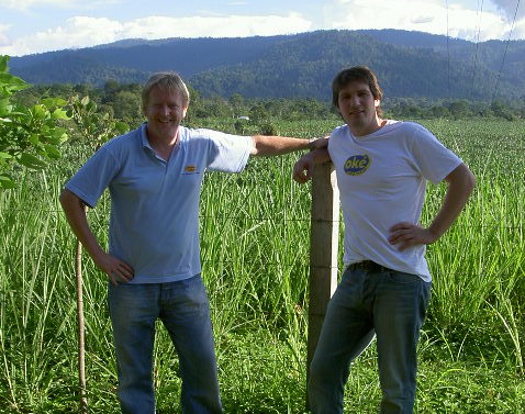 Jeroen Douglas in his early days, with colleague Jeroen Kroezen, working on the launch of a fair-trade banana brand. 