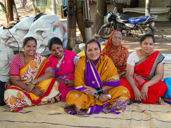 The women of Basarge Gad discussing their VSI training experiences.