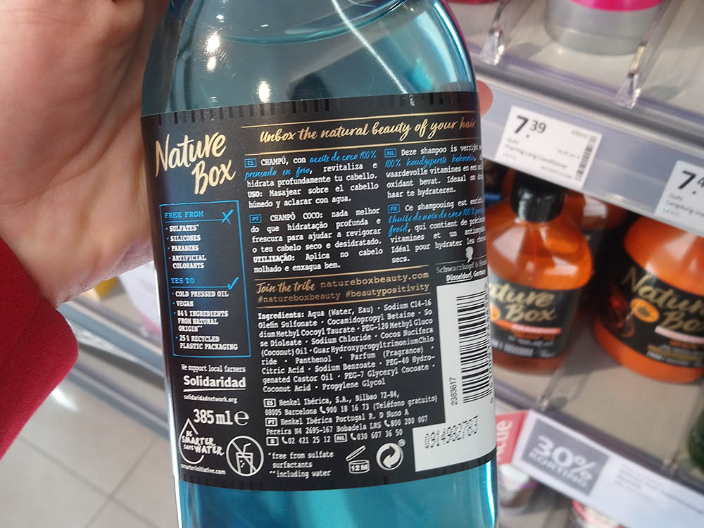 Solidaridad’s logo is now found on the back of Nature Box’s shampoos, conditioners and shower gels along with the message: “We support local farmers.”